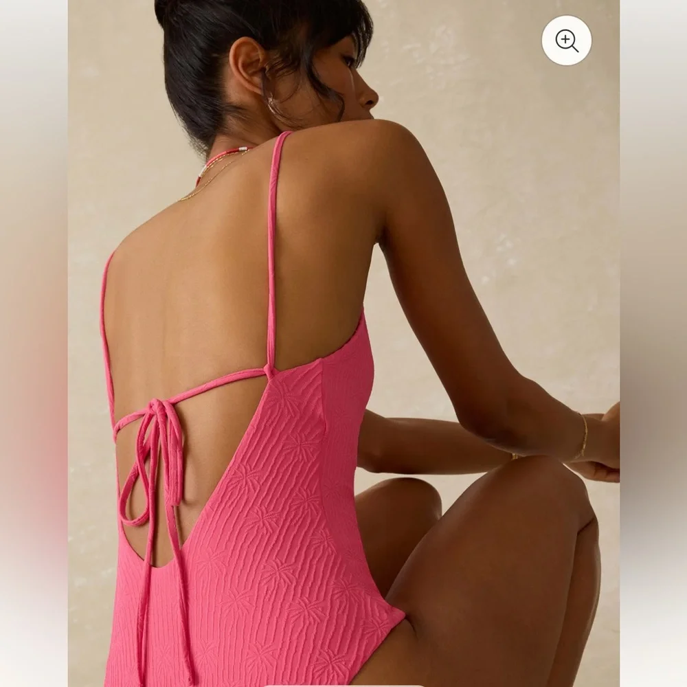Faherty Pink One-Piece Swimsuit